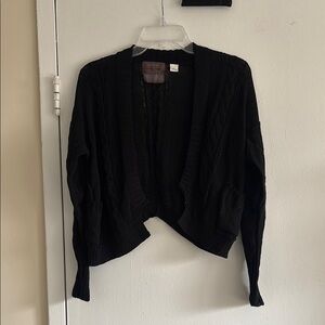 Black Cable Knit Women's cardigan - Anthropologie brand